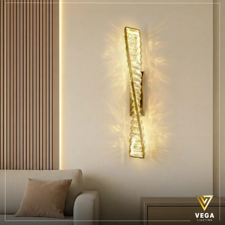 أبليك GLINT جلينت كريستال ذهبي ستانلس ستيل بتصميم مودرن طولي