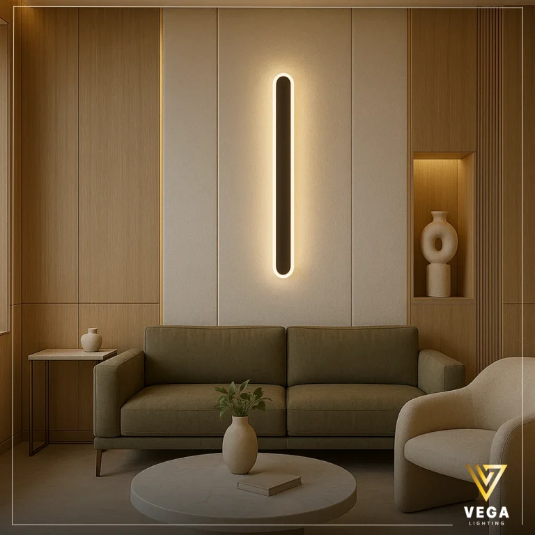 أبليك انسيابي ذهبي LINEA لينا بتصميم طولي LED مودرن