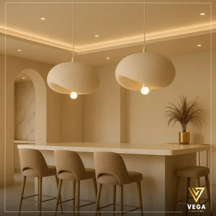 معلقة فايبر CURVE مقاس 40 سم فوق بار مطبخ مودرن