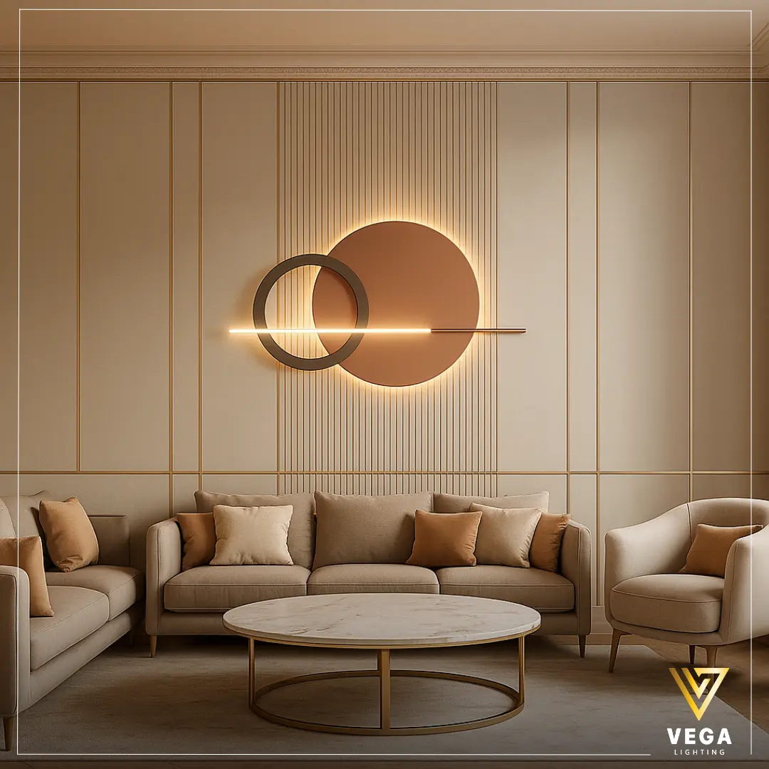 أبليك أوريچِن أبليك أوريچِن بتصميم دائري ترابي مع خط ذهبي