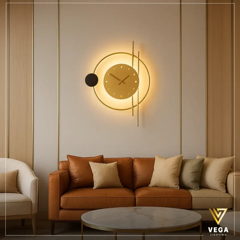 أبليك كرونو بساعة ذهبية ودائرة ضوء LED