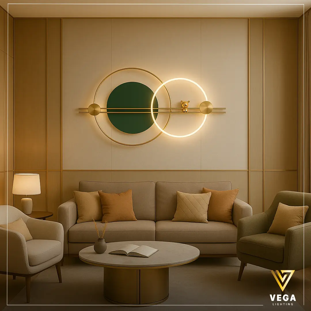 بليك ريـون أبليك ريـون بتصميم دائري مزدوج ولمسات ذهبية