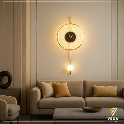 أبليك إلـيو بإضاءة LED مع ساعة