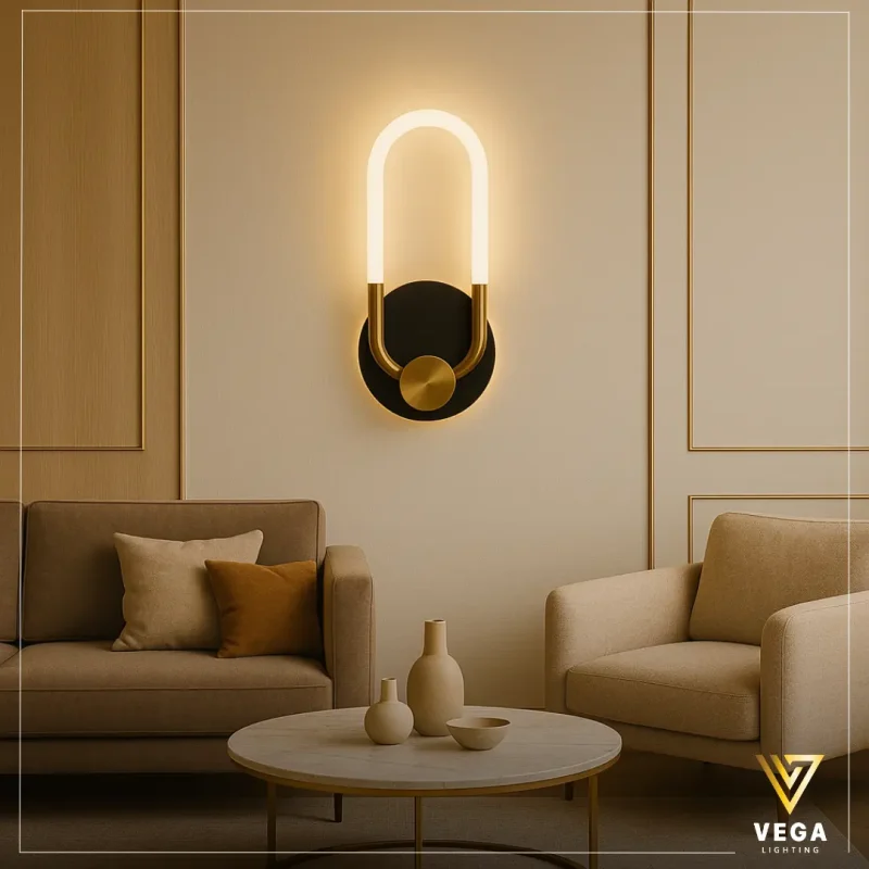 أبليك يوڤا LED بتصميم منحني ذهبي