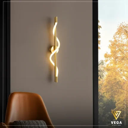 أبليك سبايرال ذهبي ستانلس ستيل بتصميم حلزوني مودرن