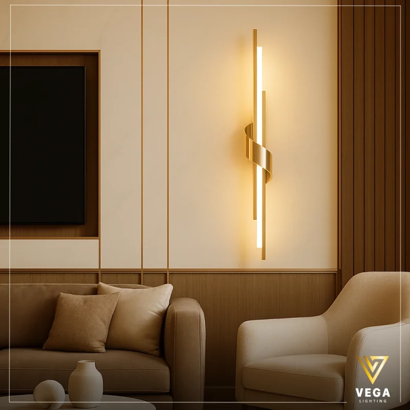 أبليك مودرن ستانستيل 60 سم بإضاءة LED دافئة