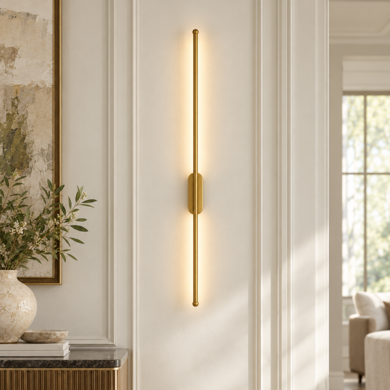 أبليك حائط LED مودرن إيدج EDGE أسود بإضاءة دافئة