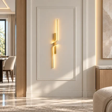 أبليك مودرن ذهبي بإضاءة LED