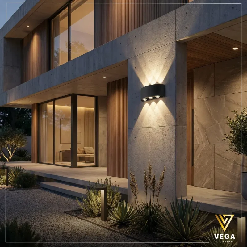 أبليك فـيـز أوت دور 8 عيون إضاءة حائط خارجية مودرن