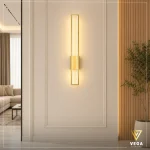 أبليك حائط طولي LED فاليرو VALERO باللون الشامبين