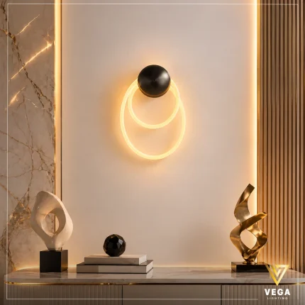 أبليك حائط دائري مودرن إليجانس ELEGANCE بإضاءة LED دافئة