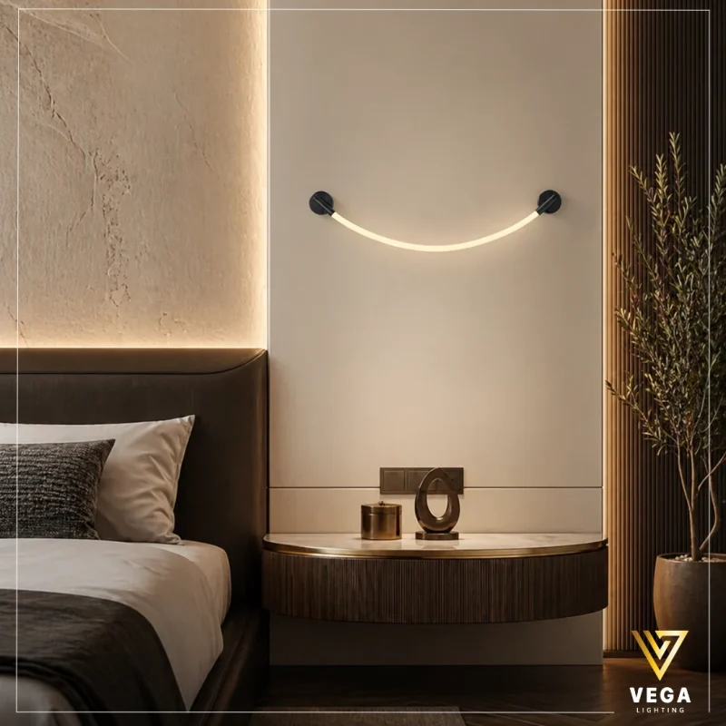 أبليك حائط منحني LED أركو ARCO بتصميم انسيابي عصري