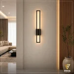 أبليك حائط طولي LED فاليرو VALERO باللون الشامبين